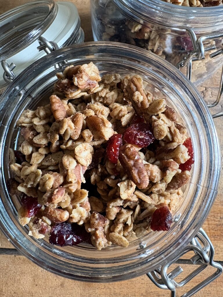Roasted Maple Pecan Granola. - harvestandnourish.com